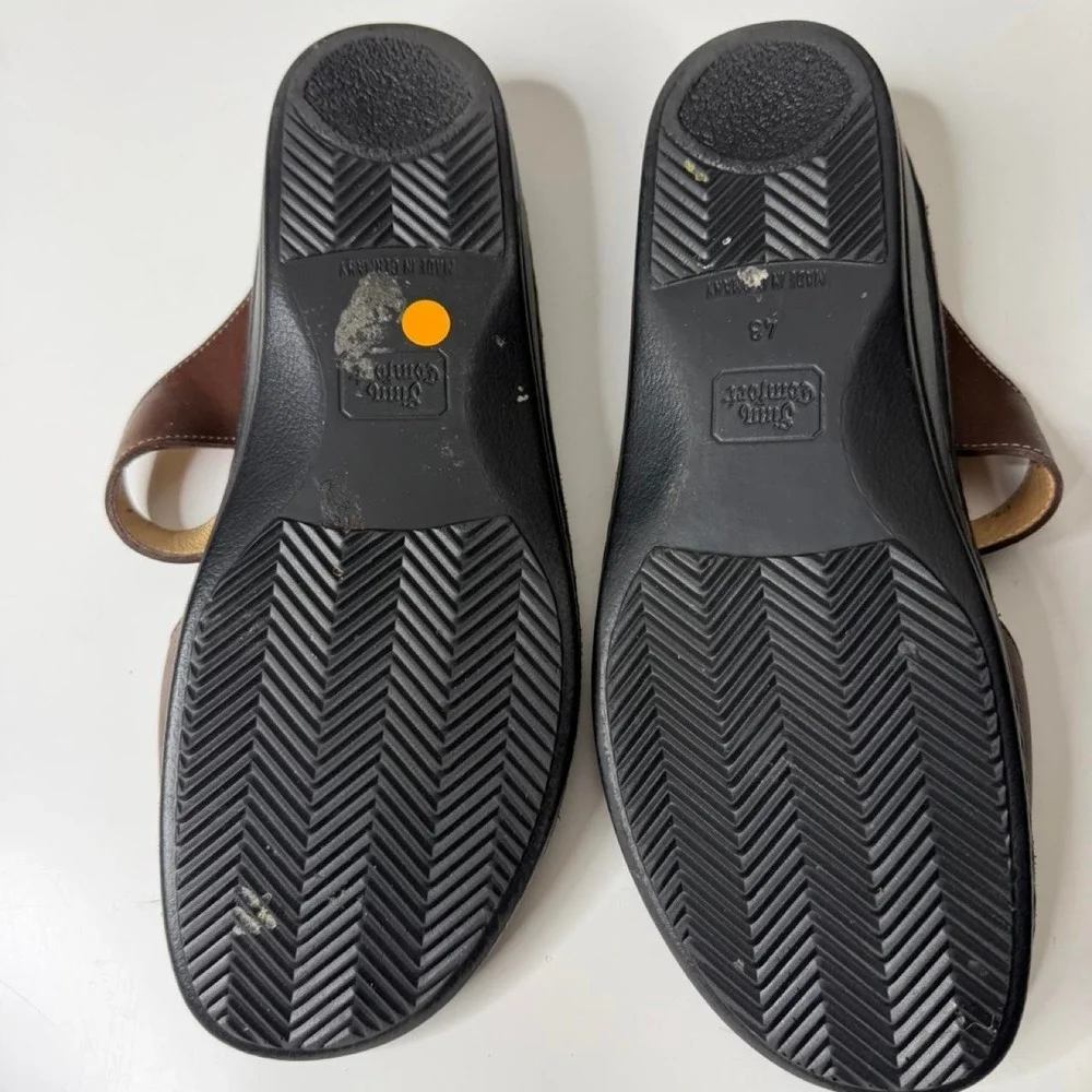 Finn Comfort Baltrum Brown Leather Comfort Sandals Handmade Germany Mens 10